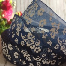 Органза півонія, 2,5 см, сапфіровий