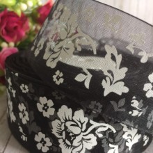 Органза півонія, 4 см, чорний