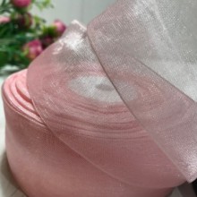 Органза 4 см, рожевий, метр