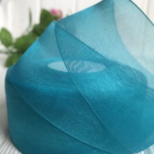 Органза 4 см, морська хвиля, метр