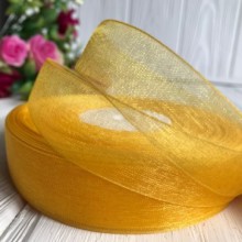 Органза 2 см, темно-жовтий, метр