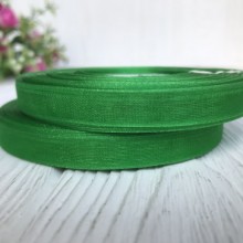Органза 0,6 см, зелений, рулон 45 м