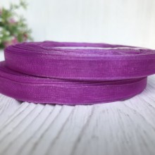 Органза 0,9 см, бузковий, рулон 45 м