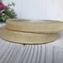 Органза 0,6 см, молочний, рулон 45 м