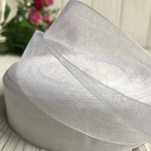 Органза 2,5 см, білий, метр