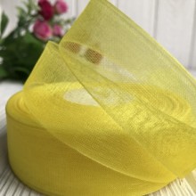 Органза 2,5 см, жовтий, метр