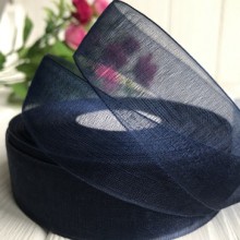 Органза 2,5 см, сапфіровий, метр