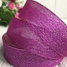 Парча 2,5 см, малиновий, метр