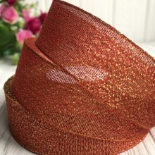 Парча 2,5 см, червоний, метр