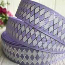 Репс із ромбами, 2,5 см, ліловий, метр