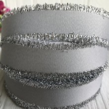 Репс бахрома, 2,5 см, сірий, метр