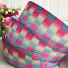 Репс абстракція, 2,5 см, різнокольорова клітина