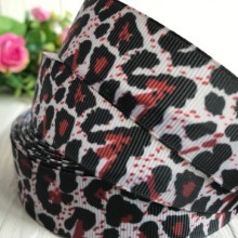 Репс 2,5 см, сірий леопард, метр