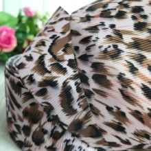 Репс 4 см, пудровий леопард, метр