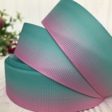 Репс Омбре, 2,5 см, м'ятно-рожевий