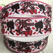 Репс 2,5 см, Учениця, білий-чорний-червоний