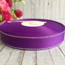 Репс 1,5 см люрекс (срібло), темно-фіолетовий, за 1 м