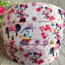 Репс 2,5 см, Мінні та Дейзі, білий