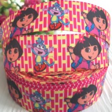 Репс 2,5 см, Дора, малиново-жовті смуги, 1 м