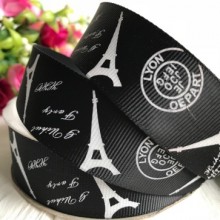 Репс 2,5 см, Ейфелева вежа, чорний