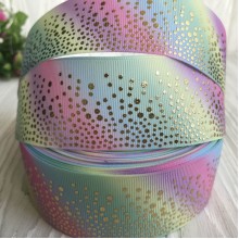 Репс з розсипом (фольга), 4 см, пастельна діагональ, метр