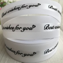 Репс Best wishes for you, 2,5 см, білий, метр