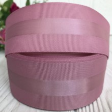 Репс з атласною смугою, 4 см, пудровий, метр