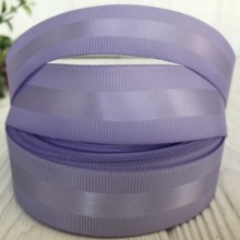 Репс з атласною смугою, 2,5 см, ліловий, метр