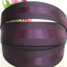 Репс з атласною смугою, 2,5 см, чорничний, метр