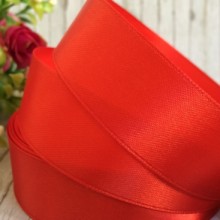 Атлас 2 см, червоний, метр