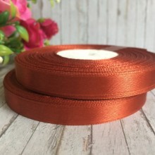 Атлас 0,9 см, каштановий, рулон 33 м