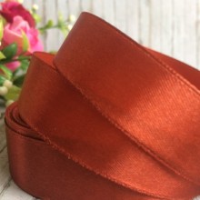 Атлас 2 см, каштановий, метр