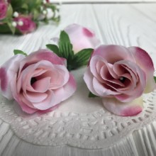 Бутон троянди тканинний, 3,5 см, світло-рожево-малиновий, шт.