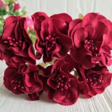 Хризантема (тканинна), 4,5 см, малиново-червоний