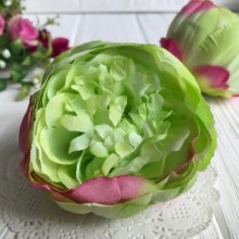 Півонія тканинна, 8 см, салатово-малиновий, шт.