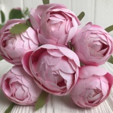 Півонія тканинний закритий, 4 см, рожевий, шт.