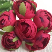 Півонія тканинний закритий, 4 см, малиново-фіолетовий, шт.