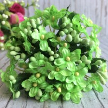 Бузок з тичинками, 2 см, салатовий, букет