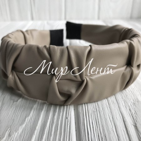 Обруч екошкіра жниварка, 4 см, кавовий, шт.