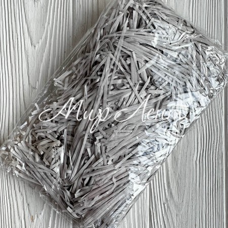 Наполнитель для коробок, светло-серый, упаковка 100 грамм