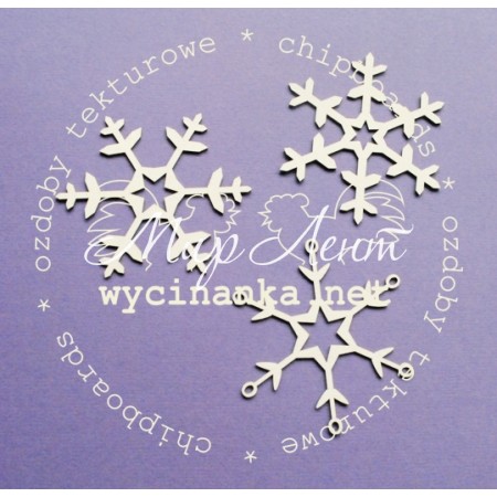Чипборд Wycinanka - płatki śniegu, 3 элемента