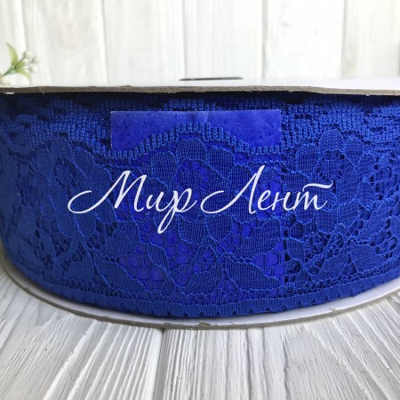 Мереживо трояндочка, 6 см, темно-синій, метр
