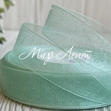 Органза 2 см, м'ятний, метр