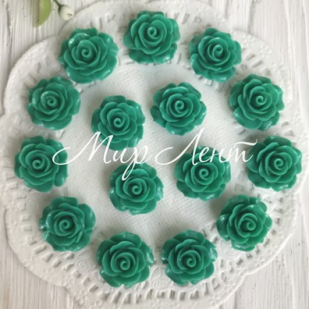 Серединка трояндочка, 2 см, смарагдовий, шт.