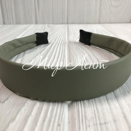 Обруч із екошкіри, 2,5 см, спаржевий, шт.