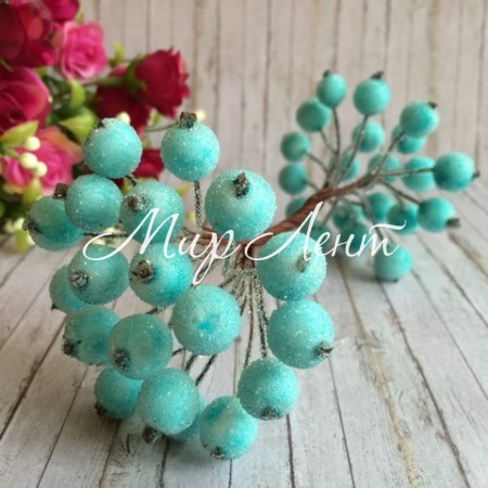 Ягодки в сахаре, 11 мм, лазурный