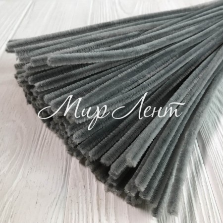 Синельний дріт простий, 30 см, темно-сірий, 100 шт.