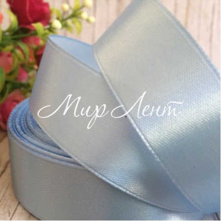 Атлас 2 см, голубой, метр