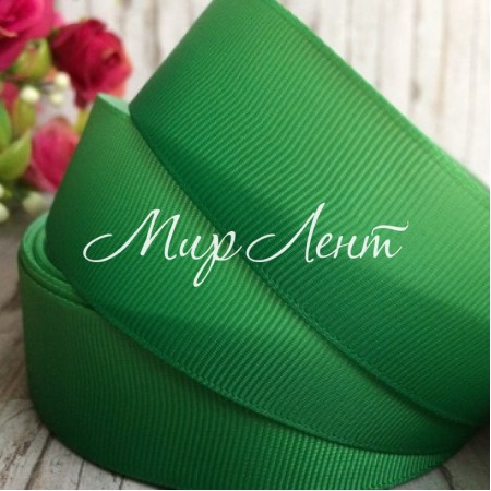 Репс Омбре, 2,5 см, світло-зелений-зелений