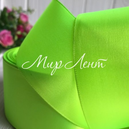 Атлас 4 см, салатовый, метр